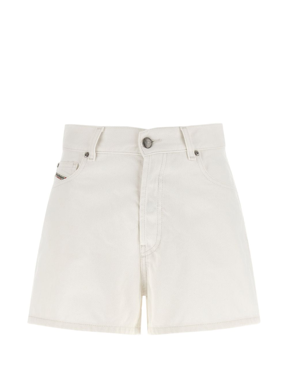 White Five Pocket Denim Shorts