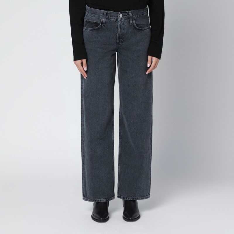 Black Fadedeffect Jeans