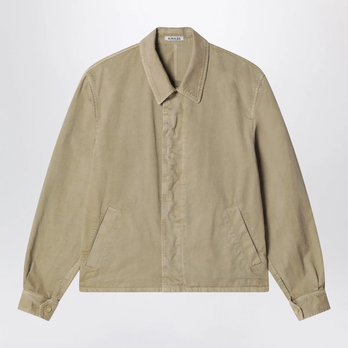 Garmentdyed Finx Chino Blouse In Beige Cotton