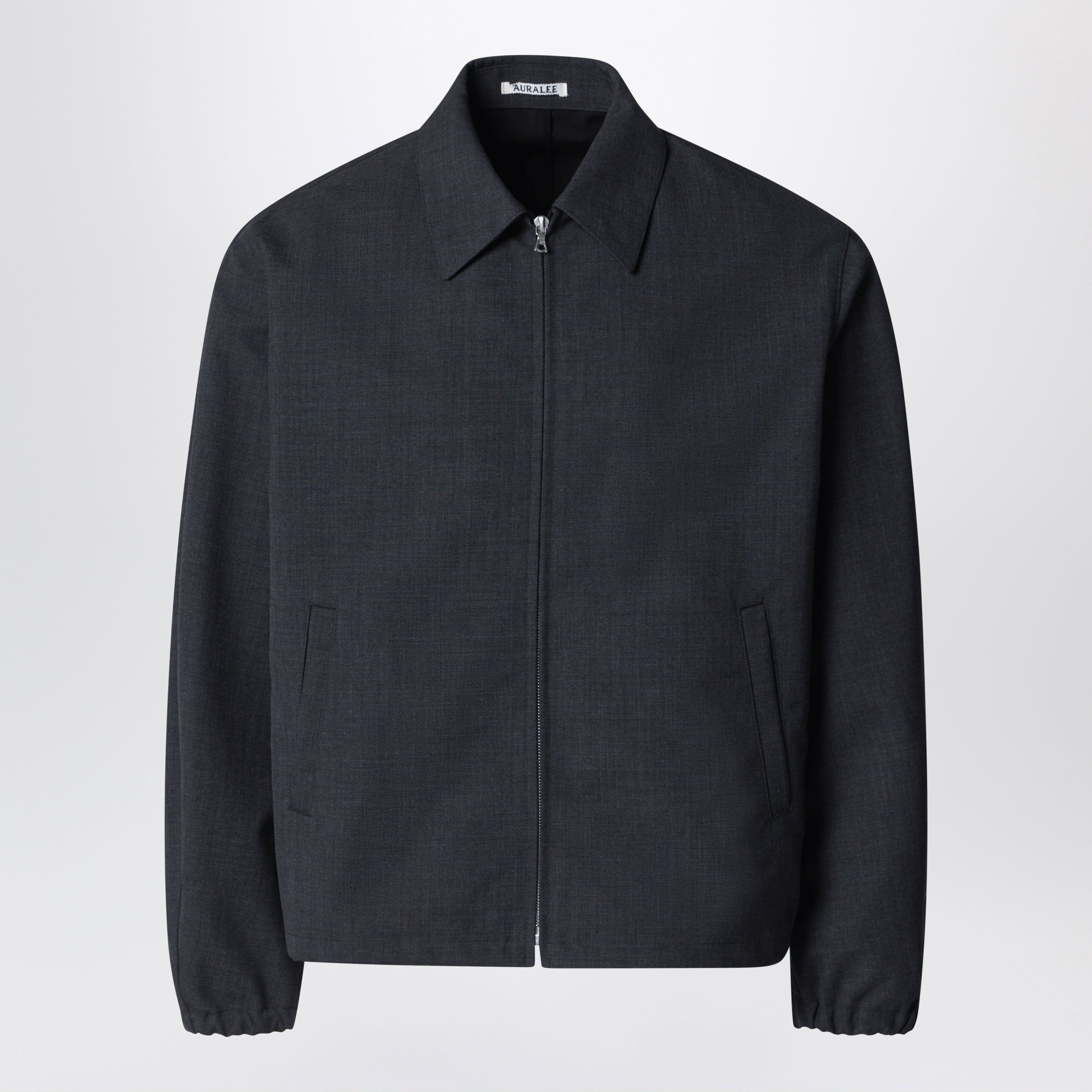 Anthracite Grey Wool Zipup Blouson
