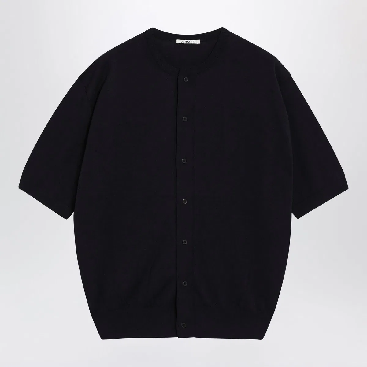 Navy Blue Cotton Buttonup Sweater