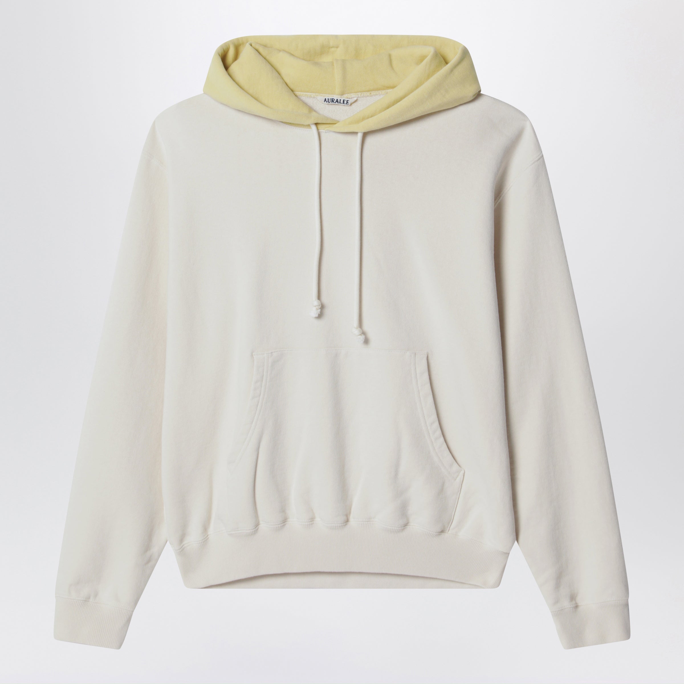 White/Light Yellow Cotton Sweatshirt