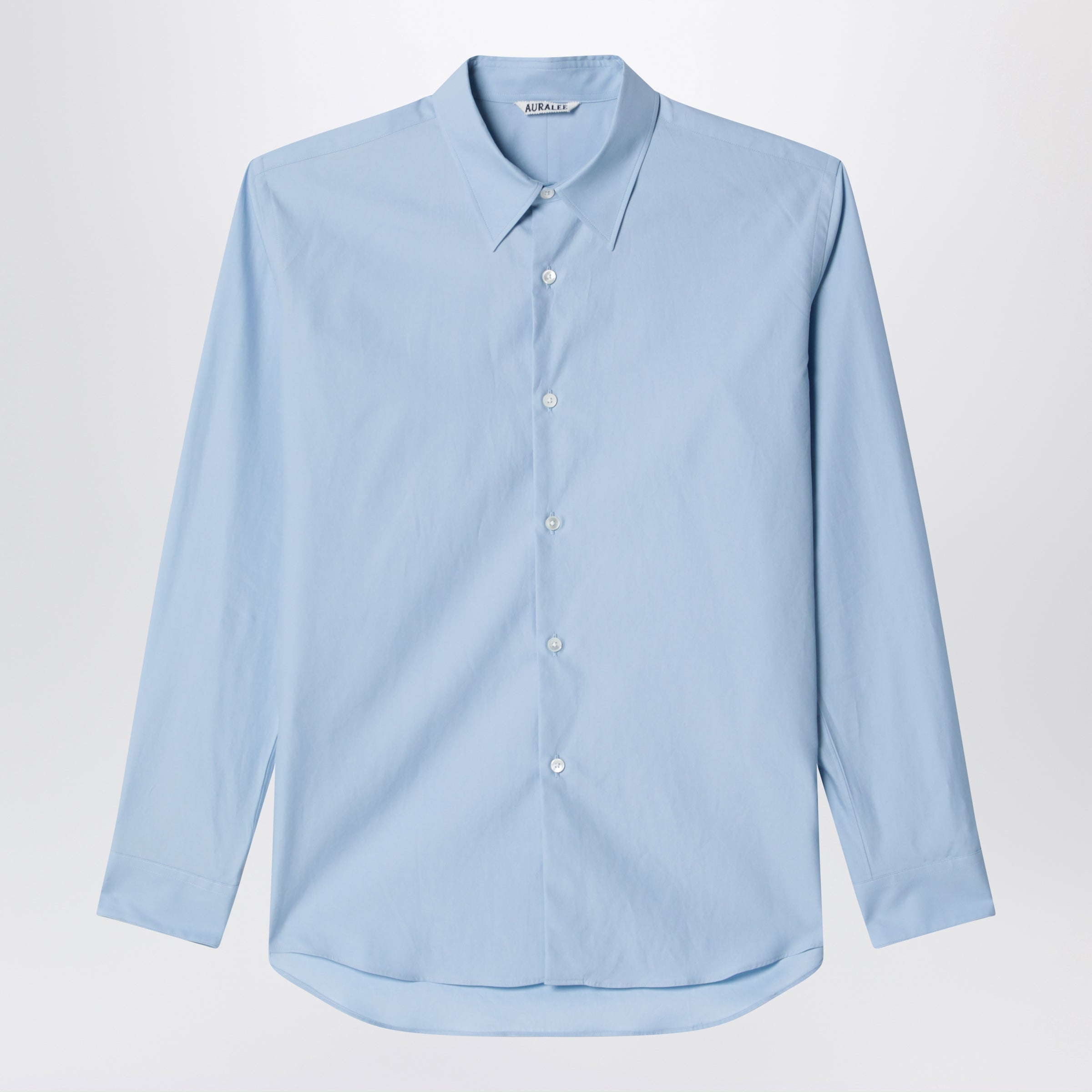 Light Blue Slimfit Cotton Twill Shirt