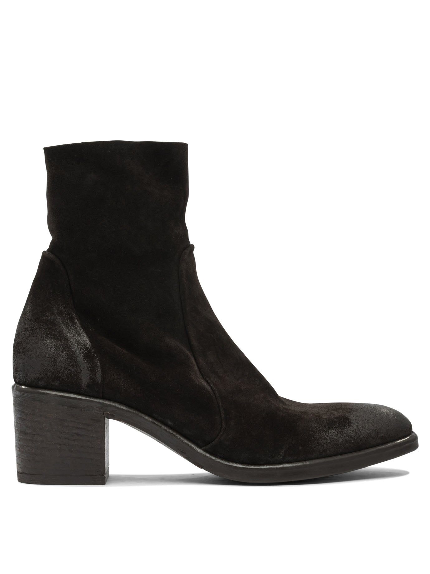 Brown Rubber Ankle Boots