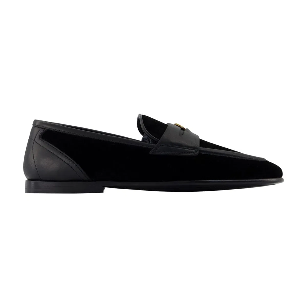 Dolce & Gabbana Black Leather Sandal
