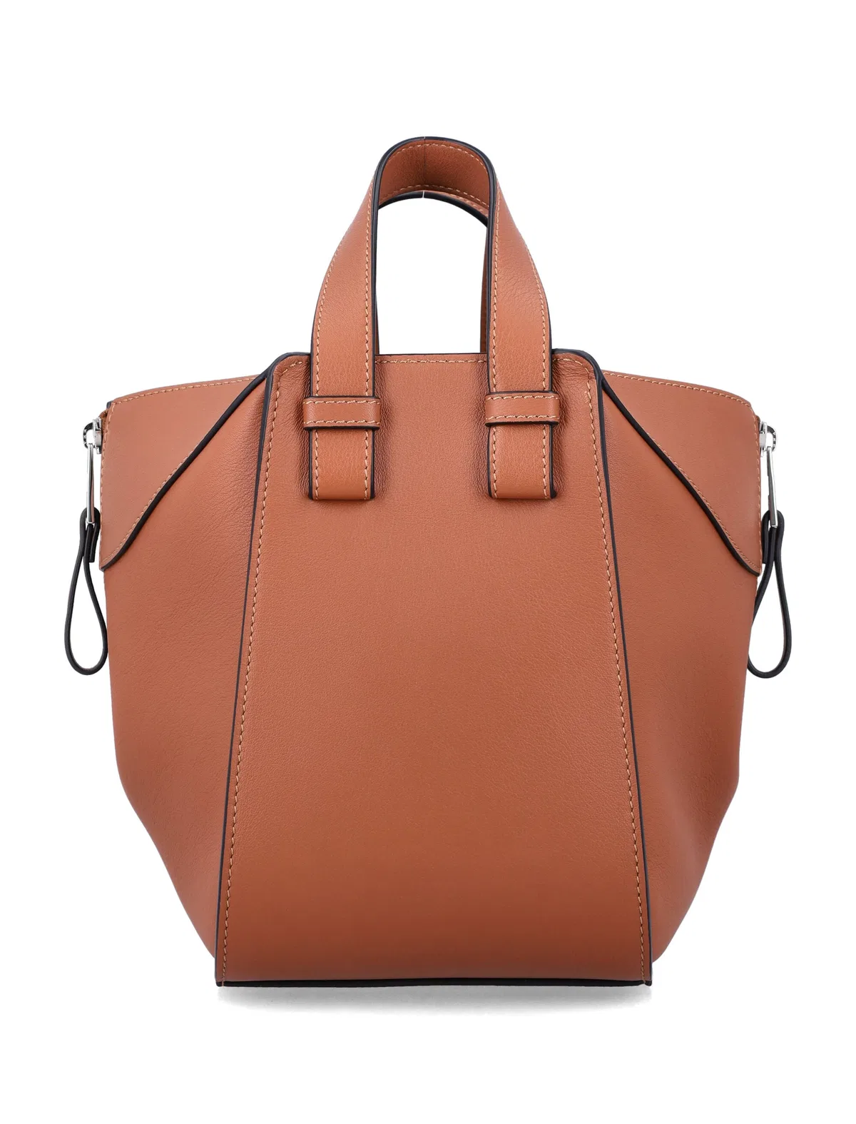 Loewe Compact Leather Hammock Bag In Tan