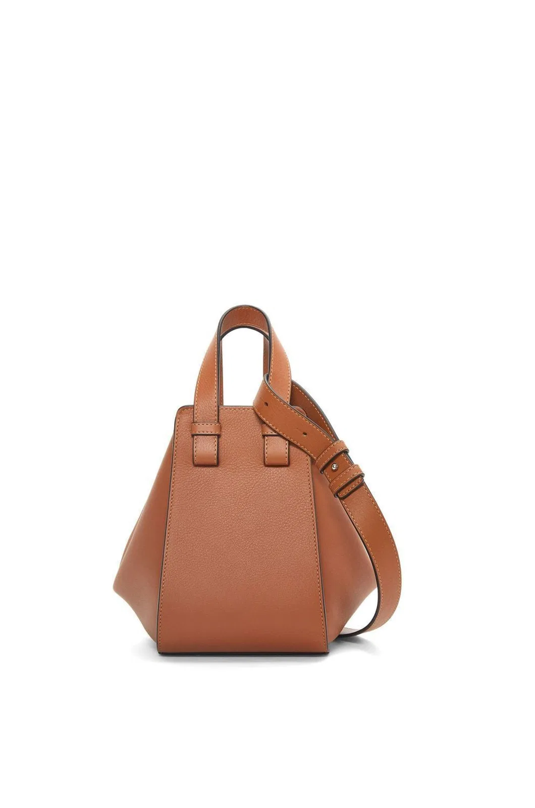 Loewe Compact Leather Hammock Bag In Tan