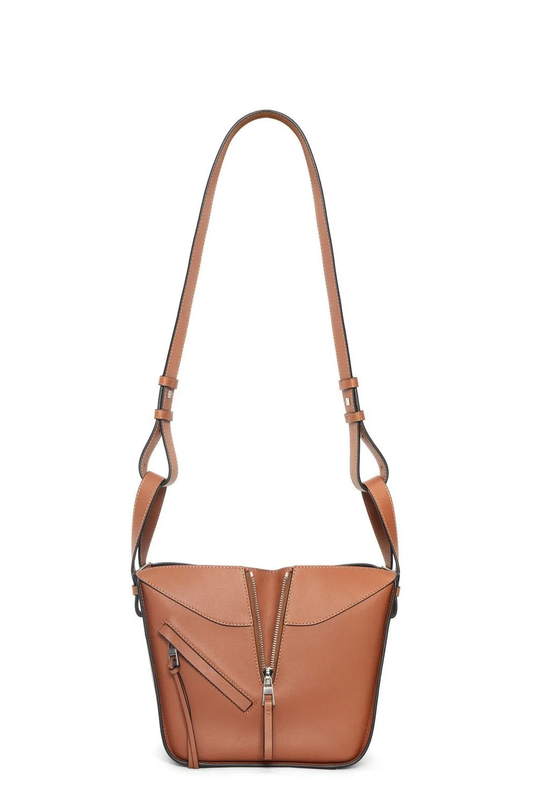 Loewe Compact Leather Hammock Bag In Tan