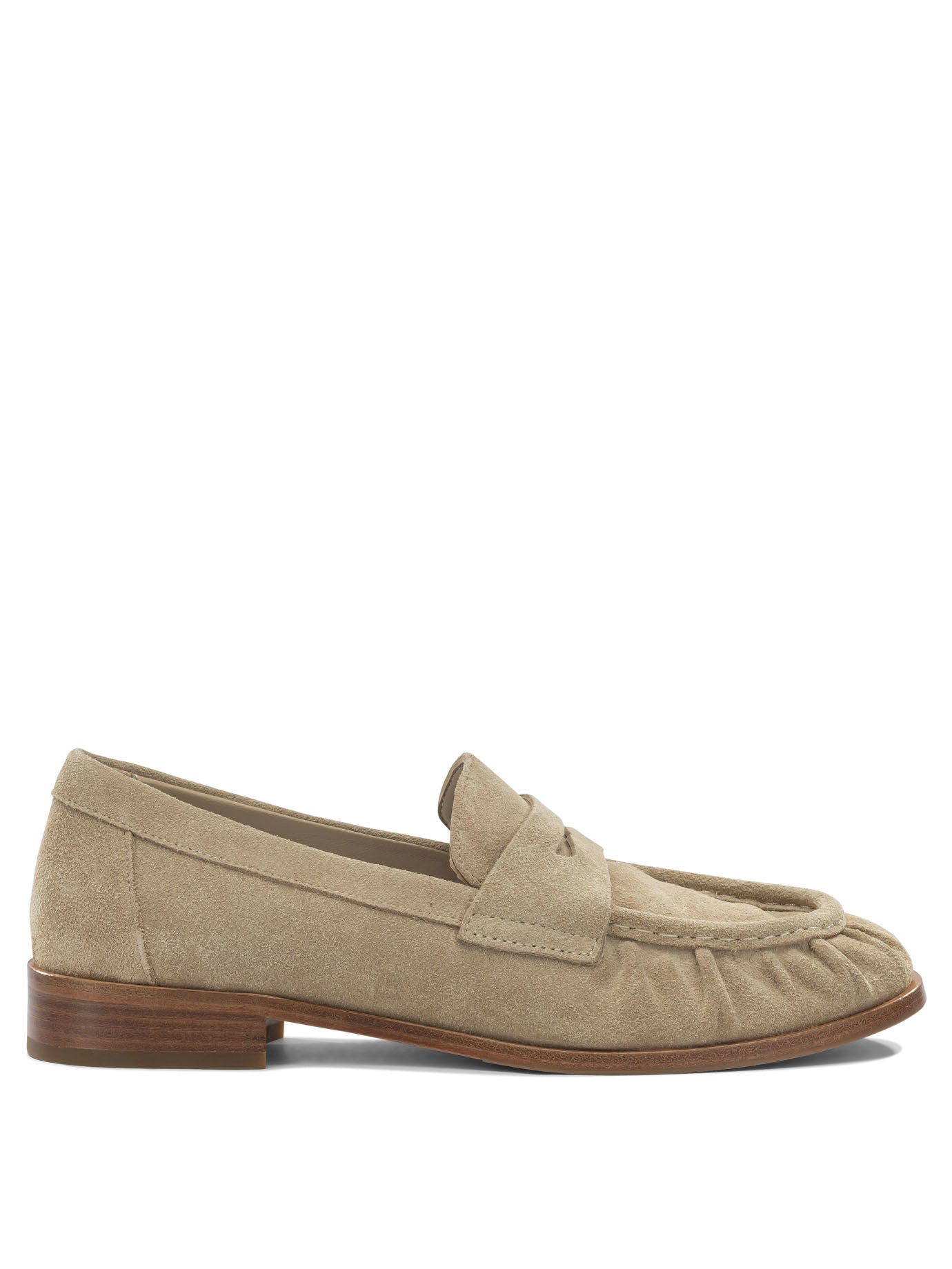 Leather Beige Loafers