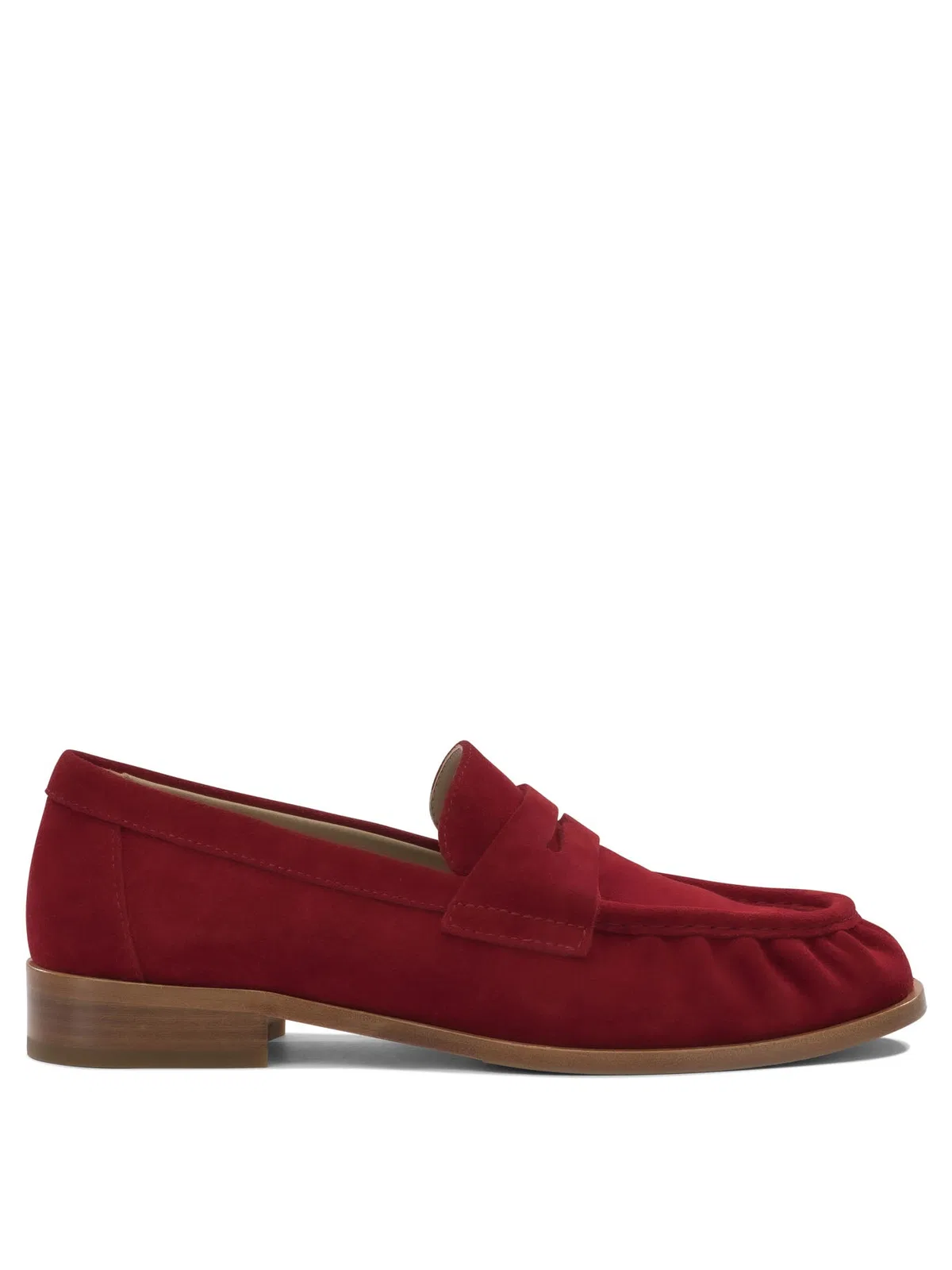Leather Red Loafers