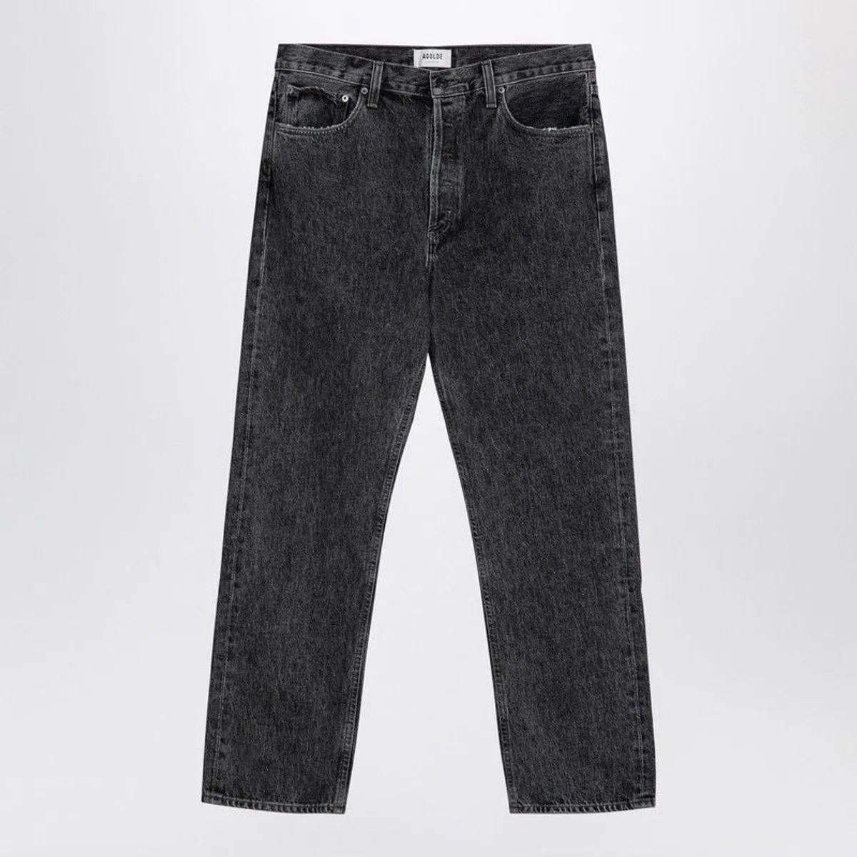 Washed-Effect Grey Jeans