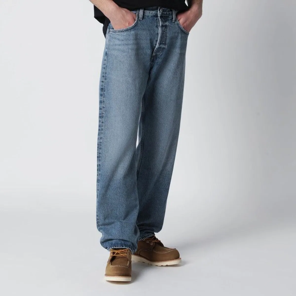Blue Friction Jeans In Regenerated Denim