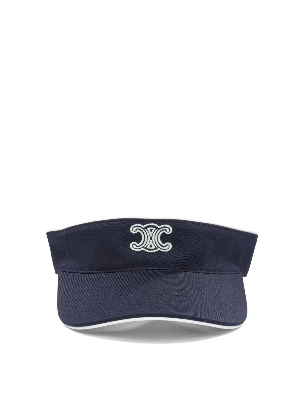 Triomphe-Embroidered Piping-Detail Visor