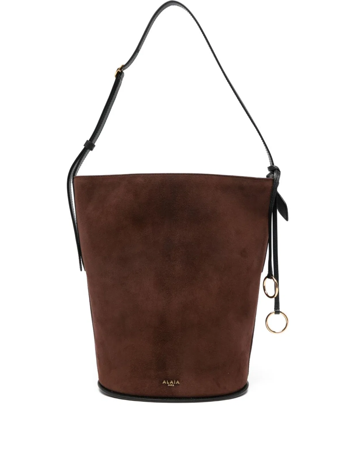 Alaïa Alaia Basket Bag S Brown Suede Black Leather