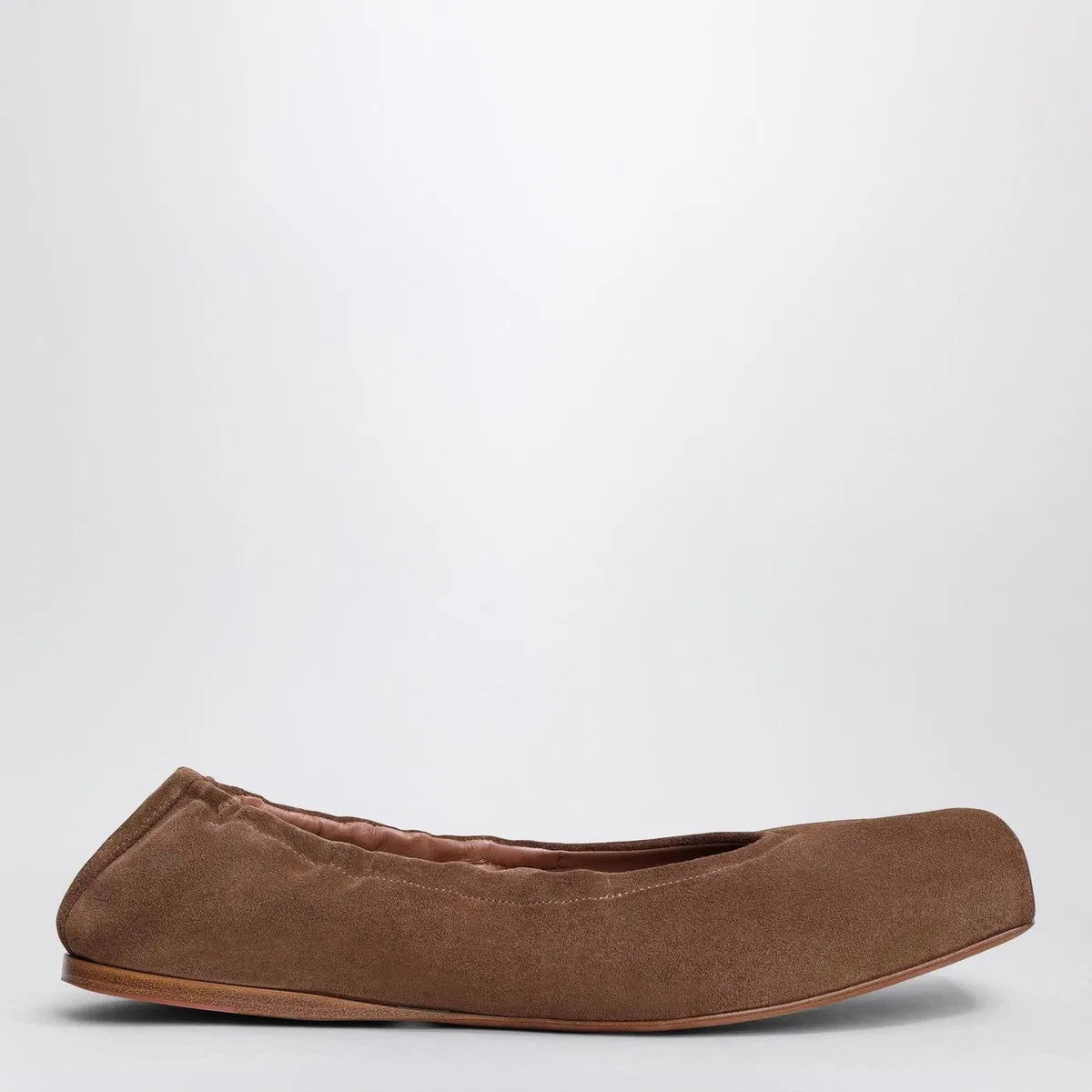 Alaia Twotone Ballerina With Square Toe In Brown