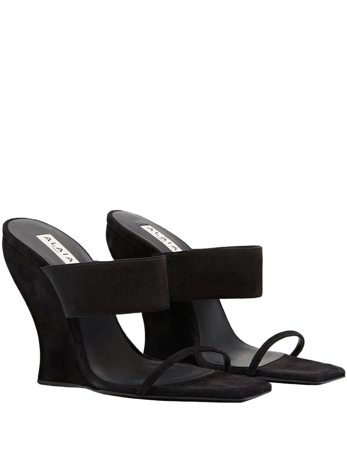 Alaia Black Suede Sandal With 11Cm Heel