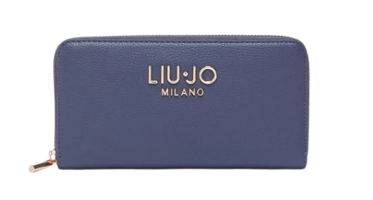 Liu •jo Liu Jo Blue Leather Wallet In Blue