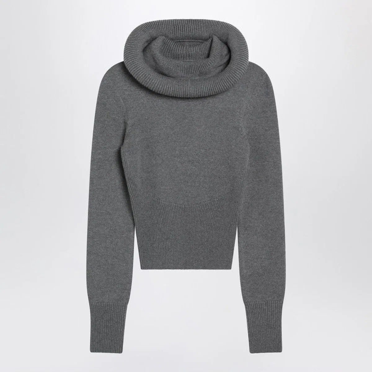 Alaia  Gray Wool Hoodie