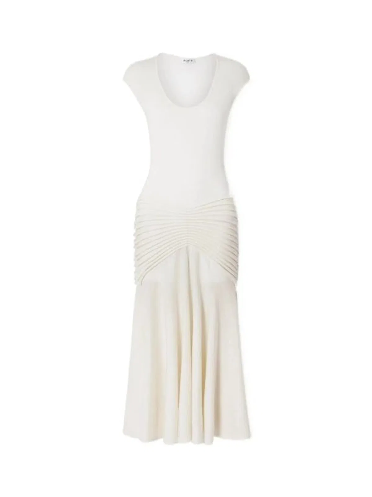 Alaia Raw Waist Ruffled Dress