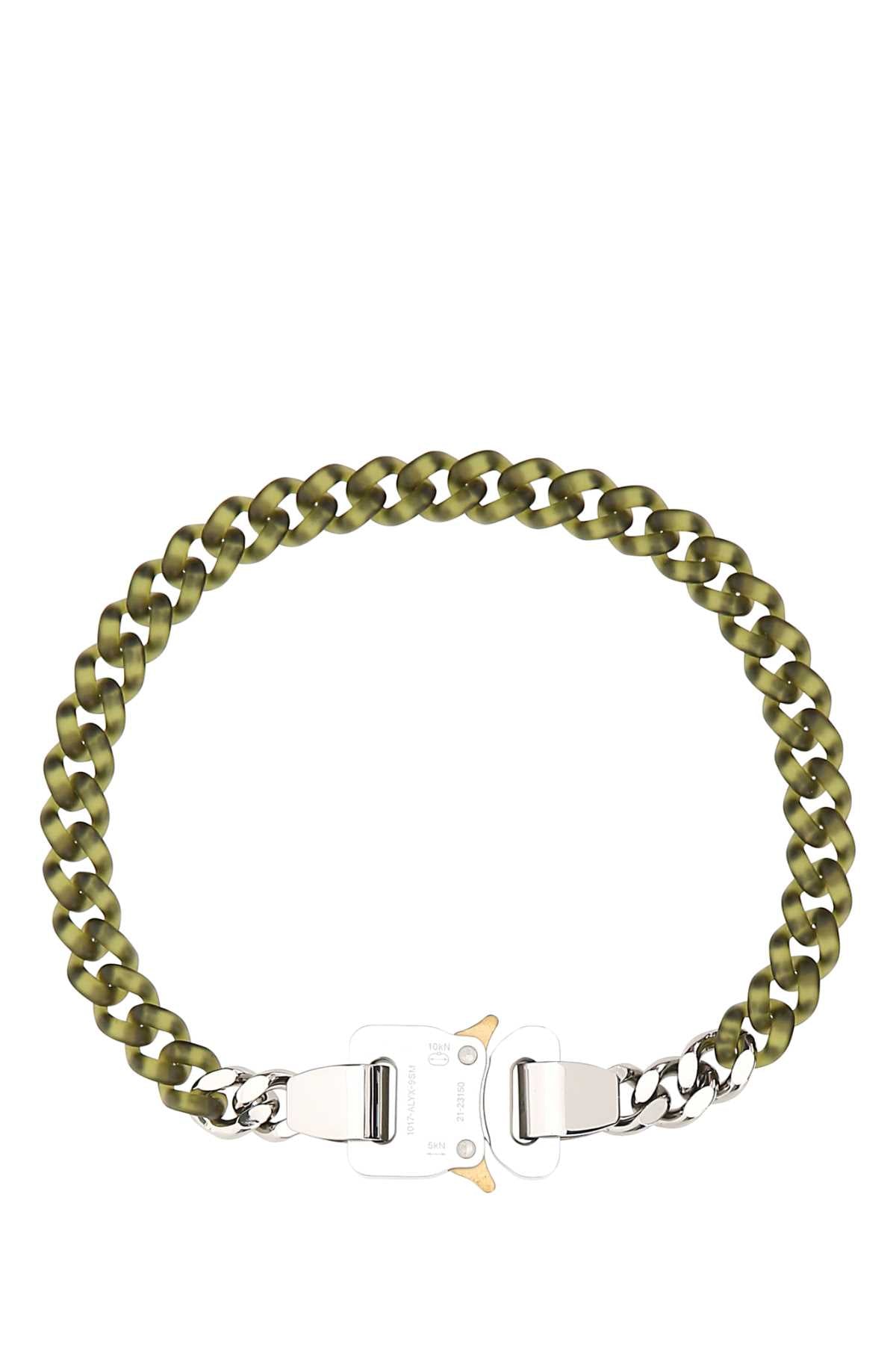 Two-Tone Nylon And Metal Necklace