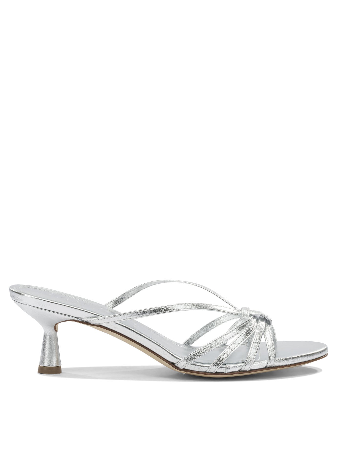 Abby 55 Mm Silver Nappa Leather Sandals