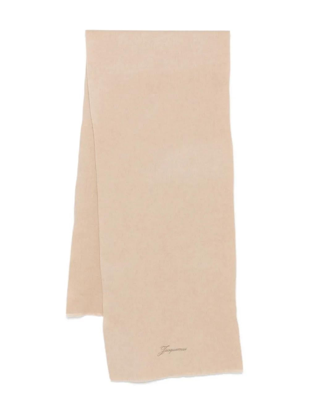 Wool Scarf With Embroidery