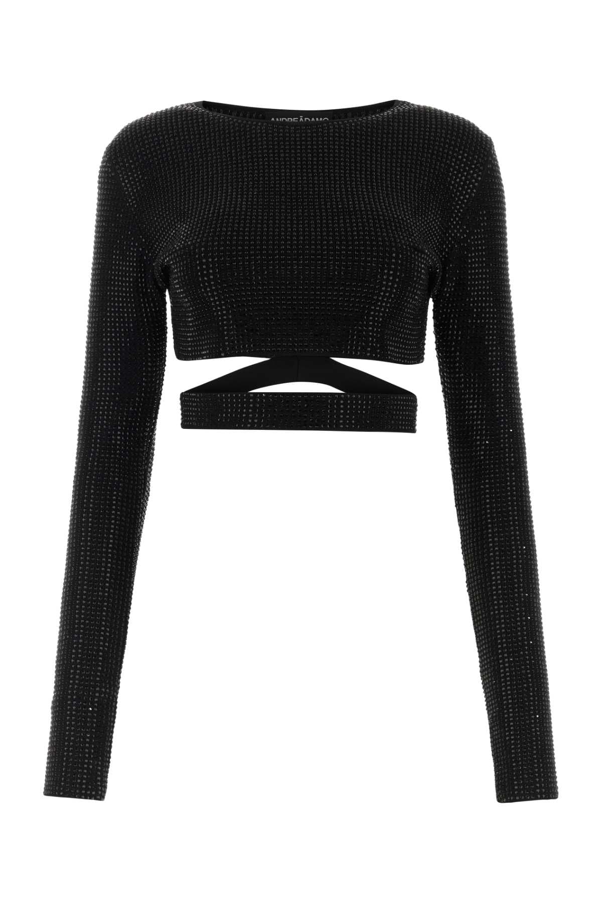 Andreadamo Embellished Viscose Blend Top