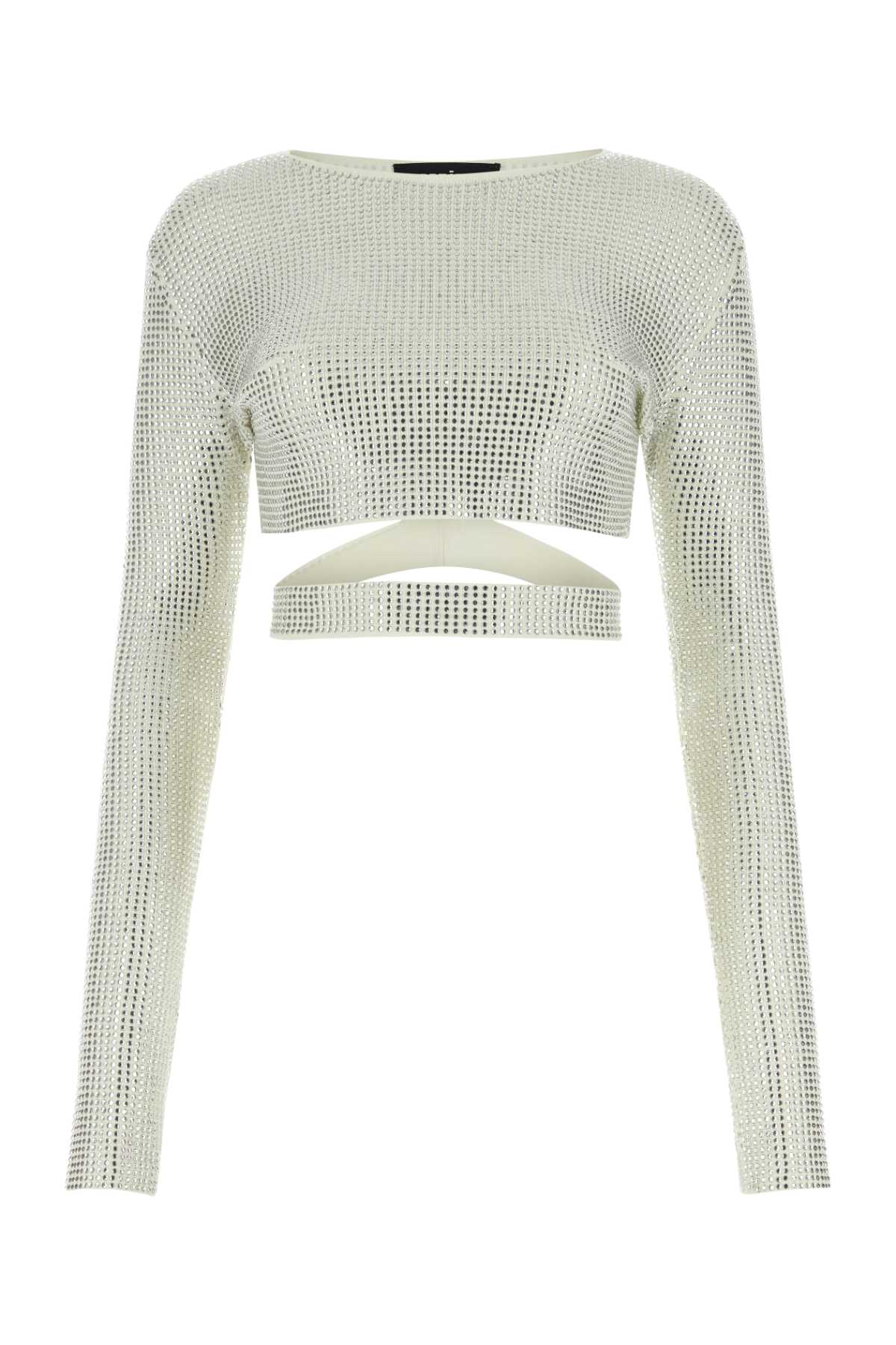 Andreadamo Embellished Viscose Blend Top