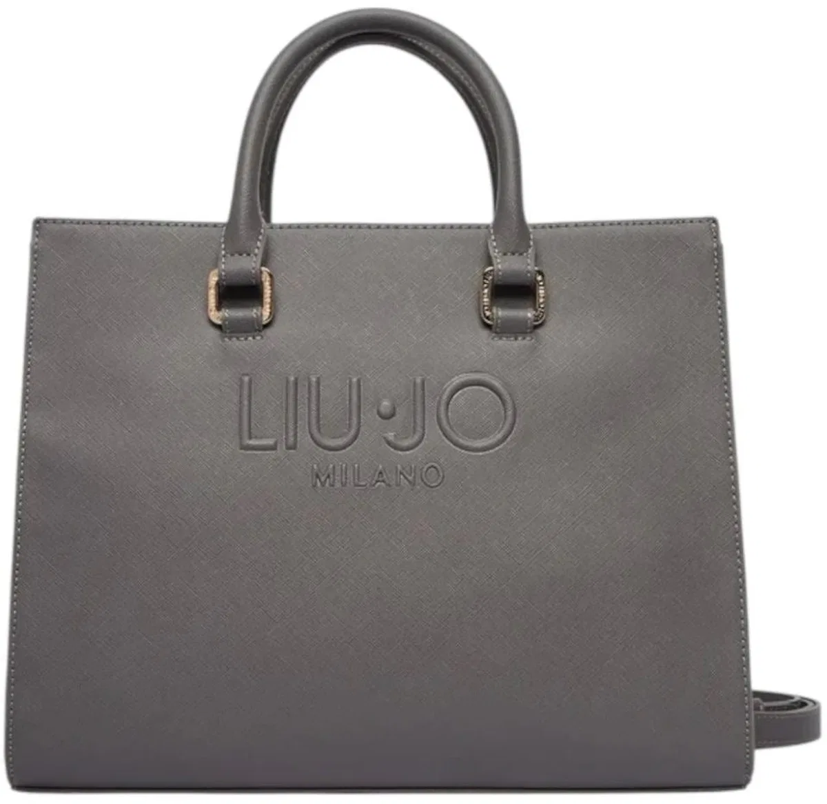 Anthracite Grey Leather Bag