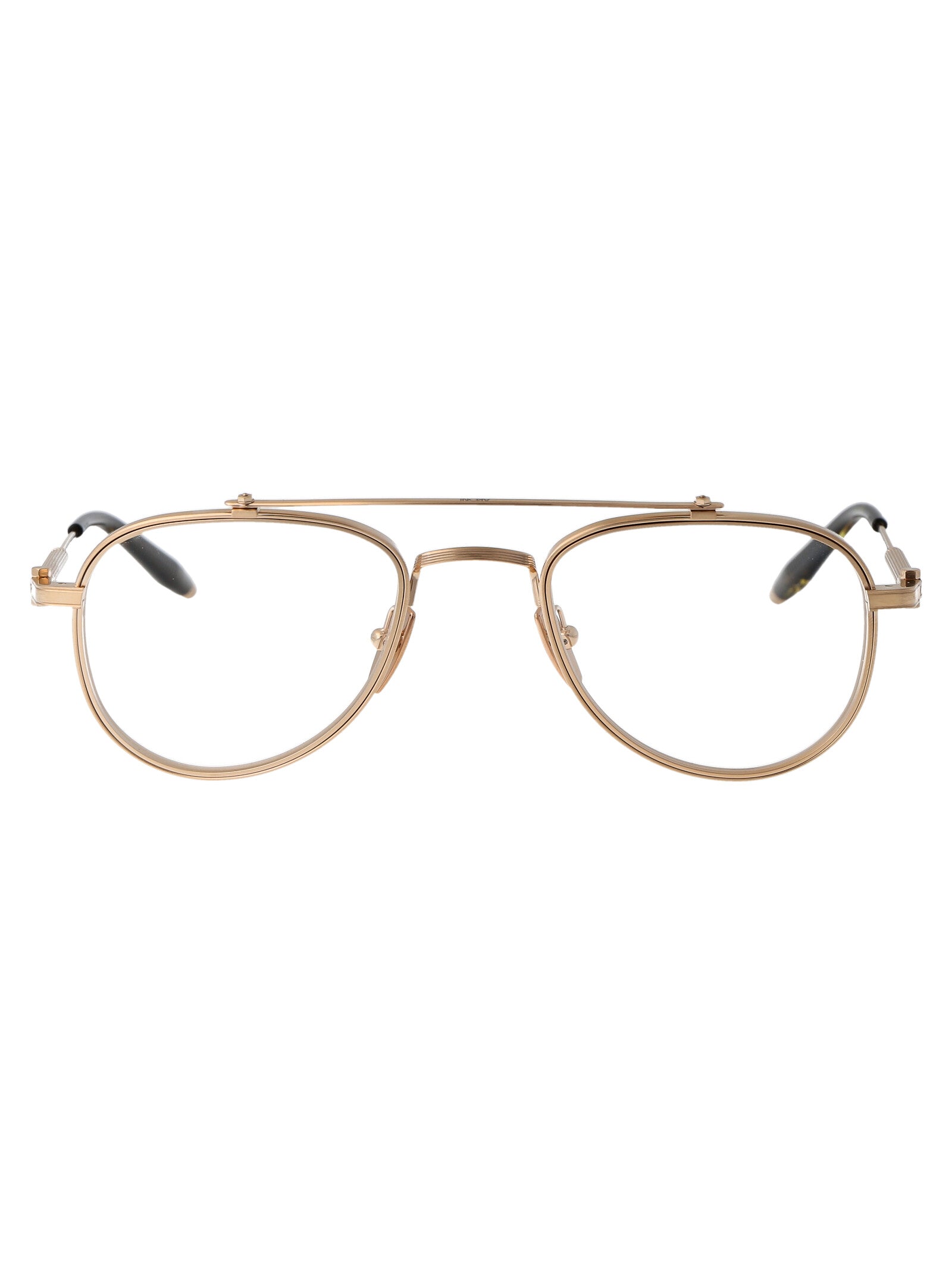 Brushed White Gold-Matte White Gold-Dark Tortoise Titanium Glasses