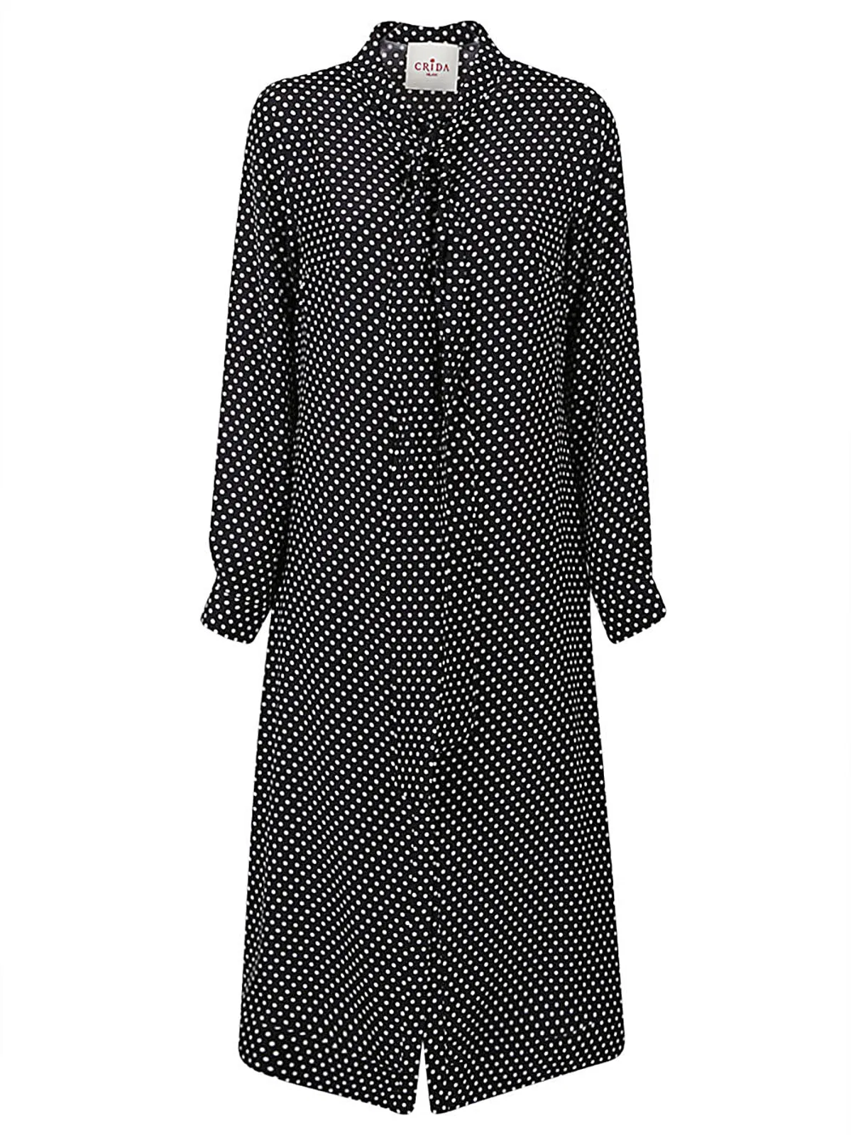 Polka Dot Silk Midi Dress