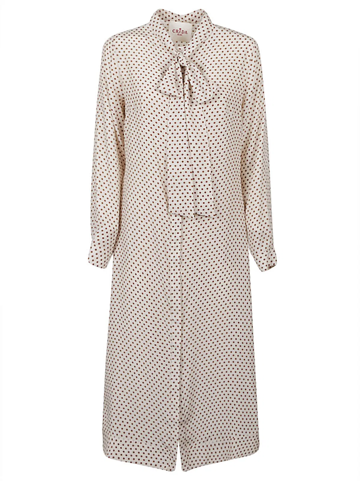 Polka Dot Silk Midi Dress