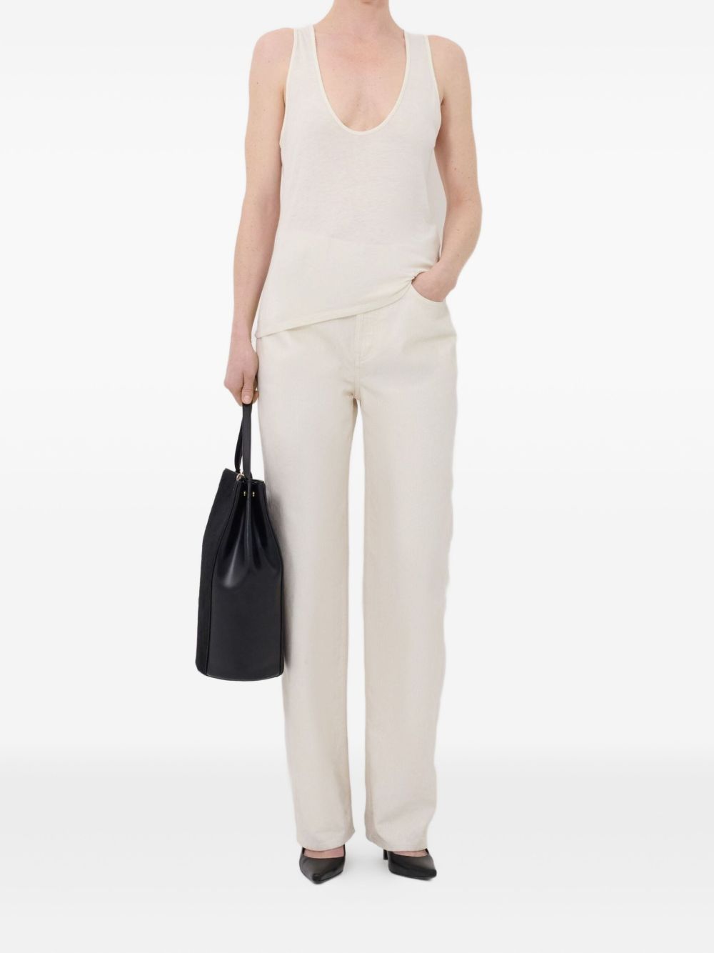 Tak Top Albia Natural Wide Neckline