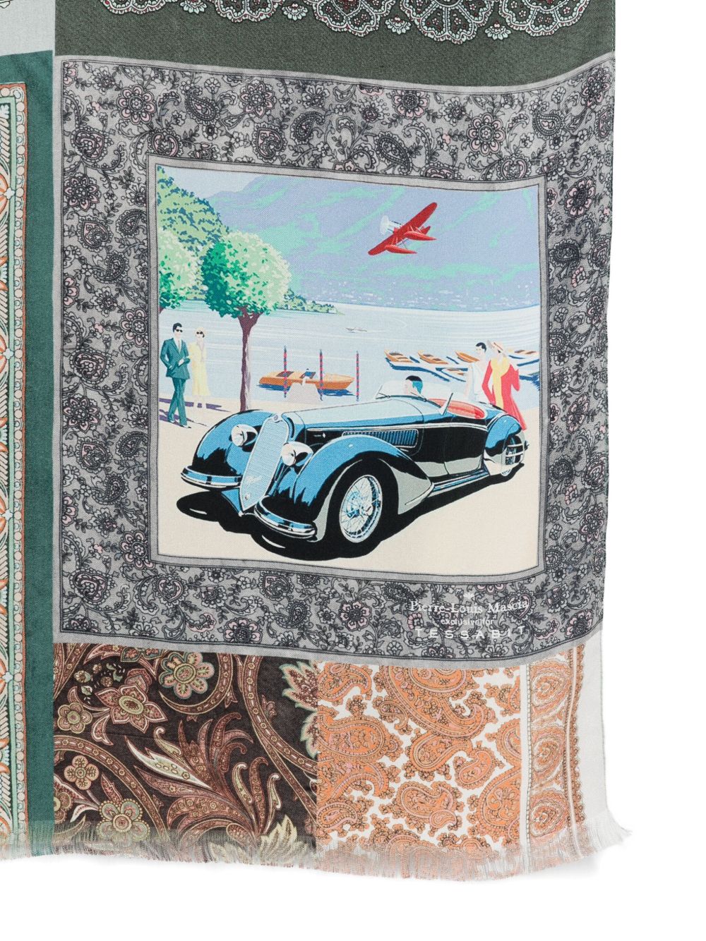 Lago Di Como Silk Printed Scarf