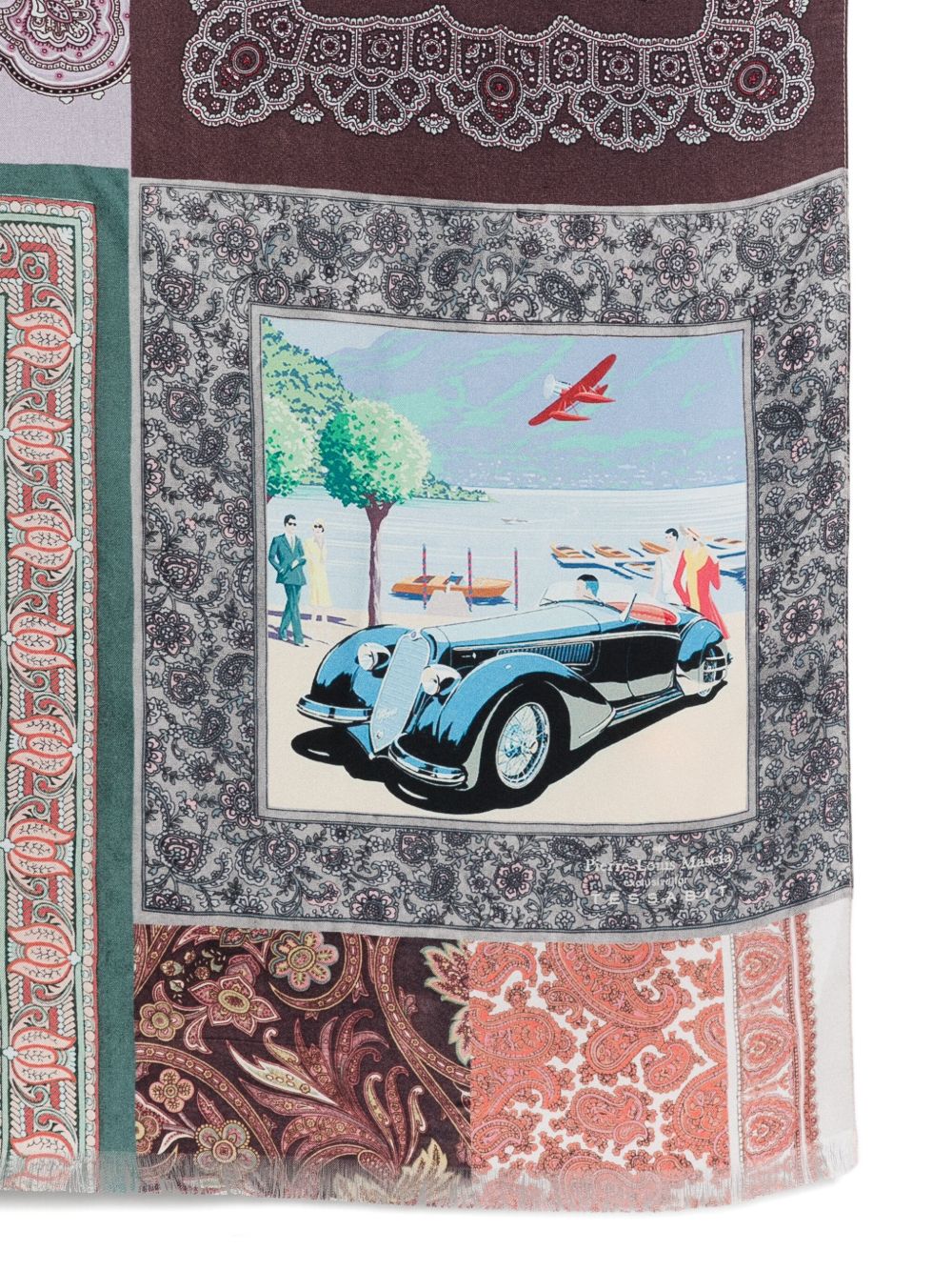 Lago Di Como Silk Printed Scarf