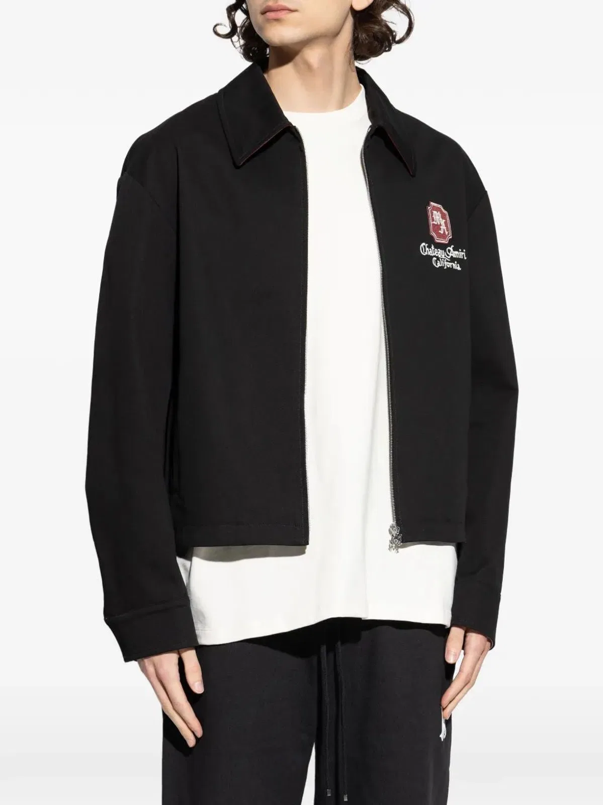 Amiri Elegant Chateau Oversized Jacket In Black