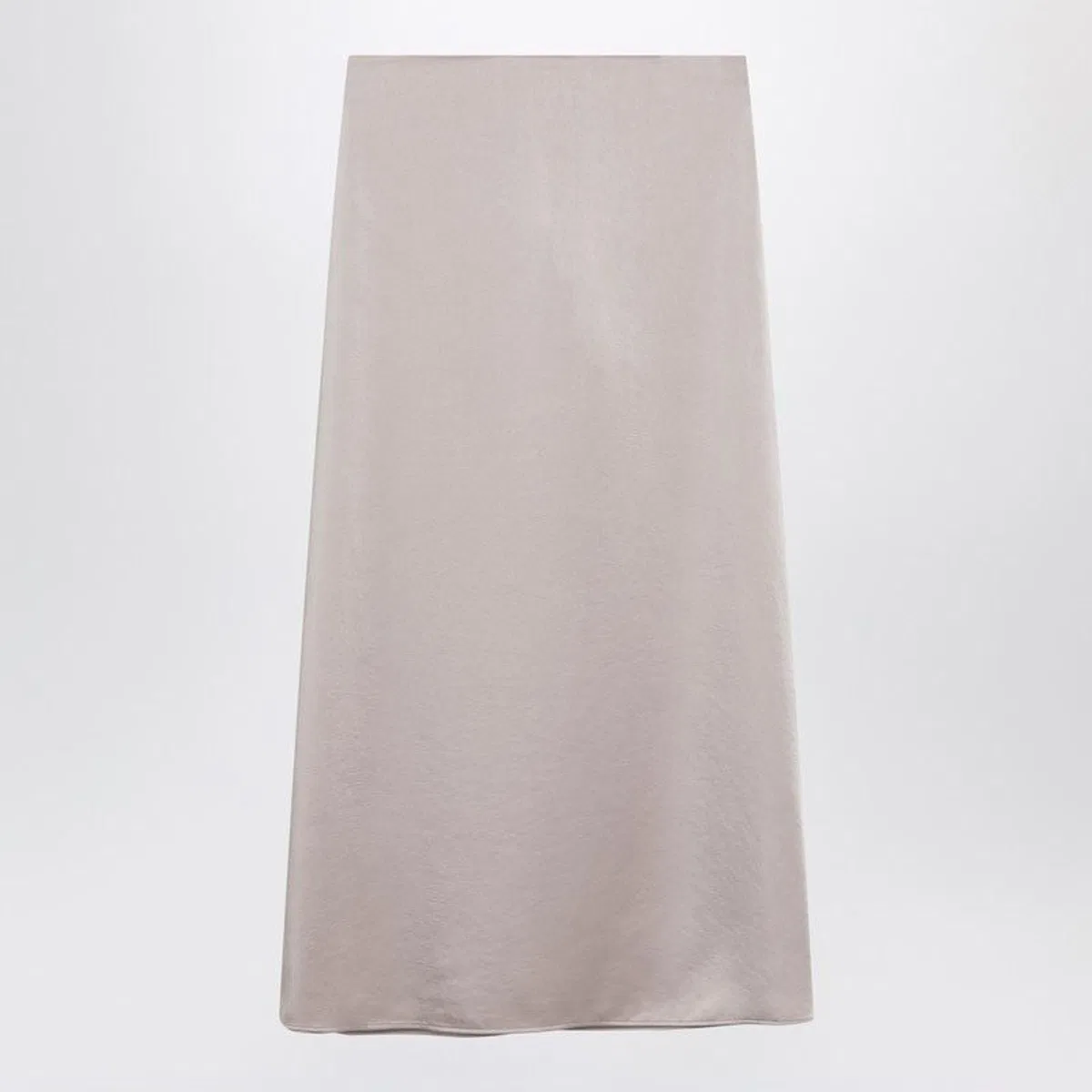 Blush Satin Midi Skirt