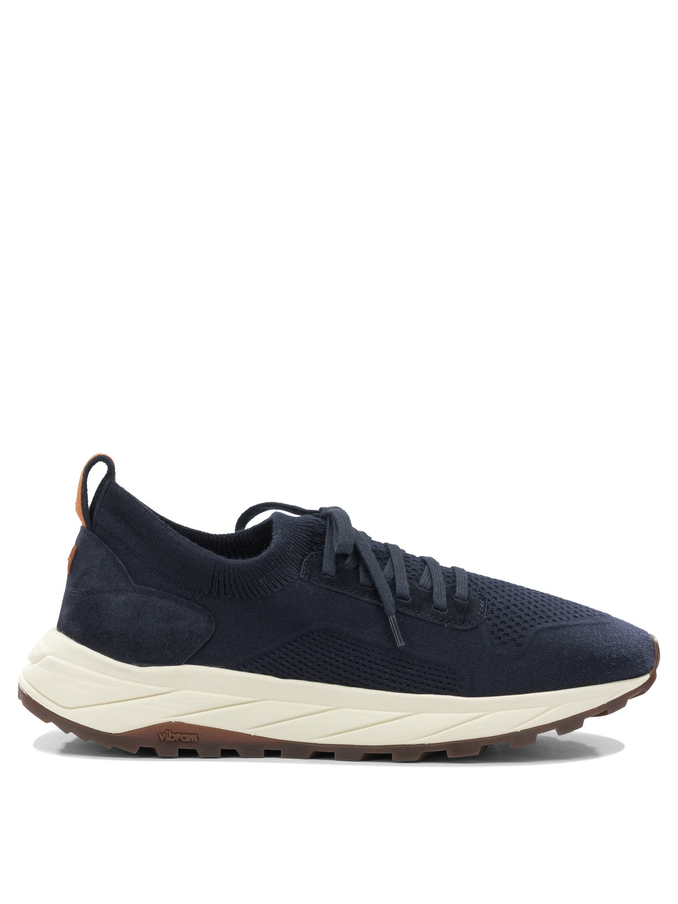 Blue Fabric Suede Sneakers