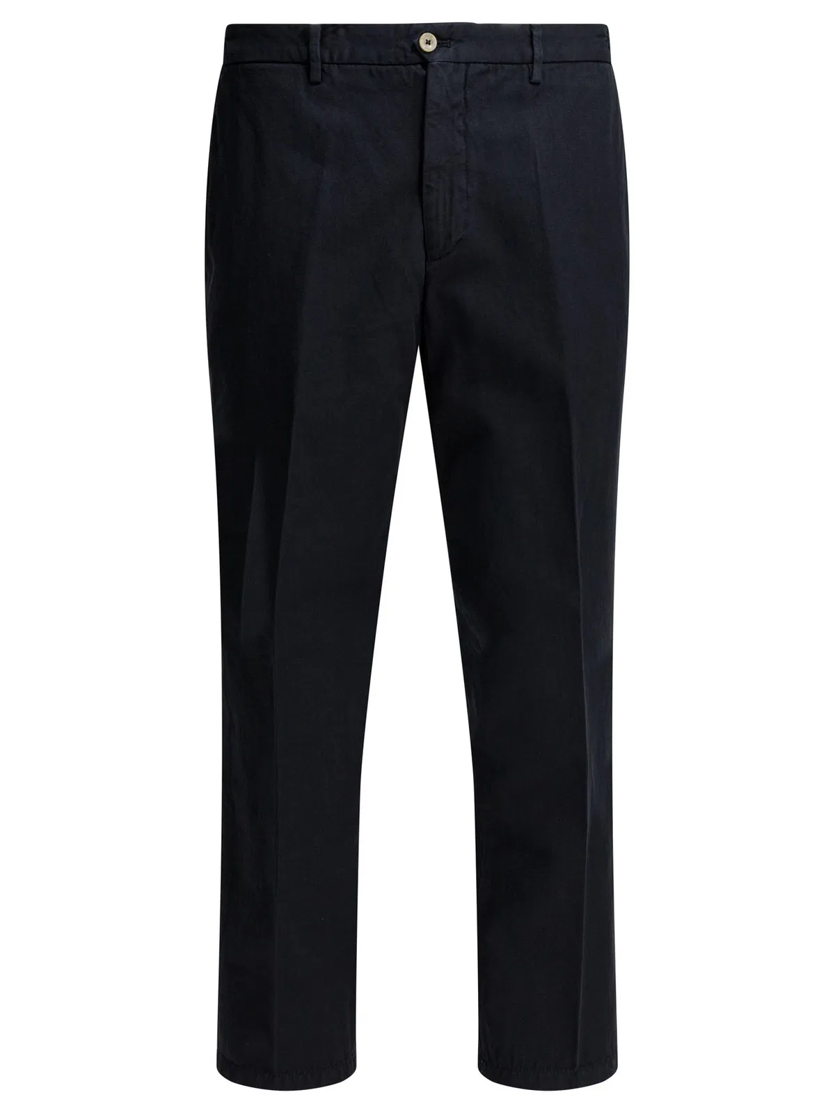 Black Cotton Linen Trousers