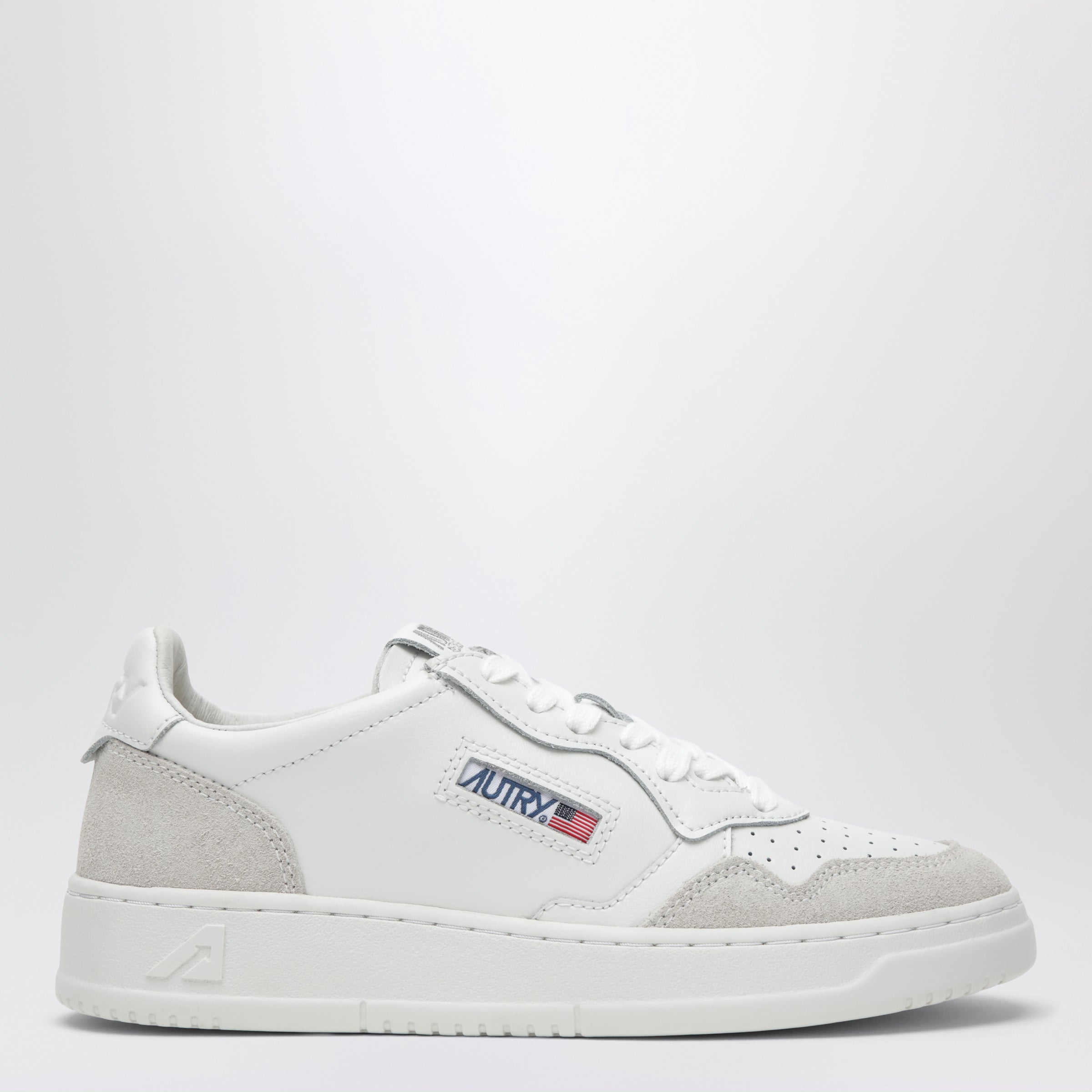Medalist Low Sneakers In White Leather And Suede