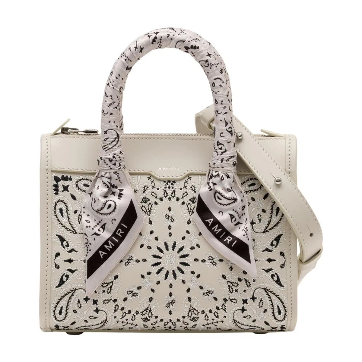 Bandana Micro Triangle Purse - - Leather - White