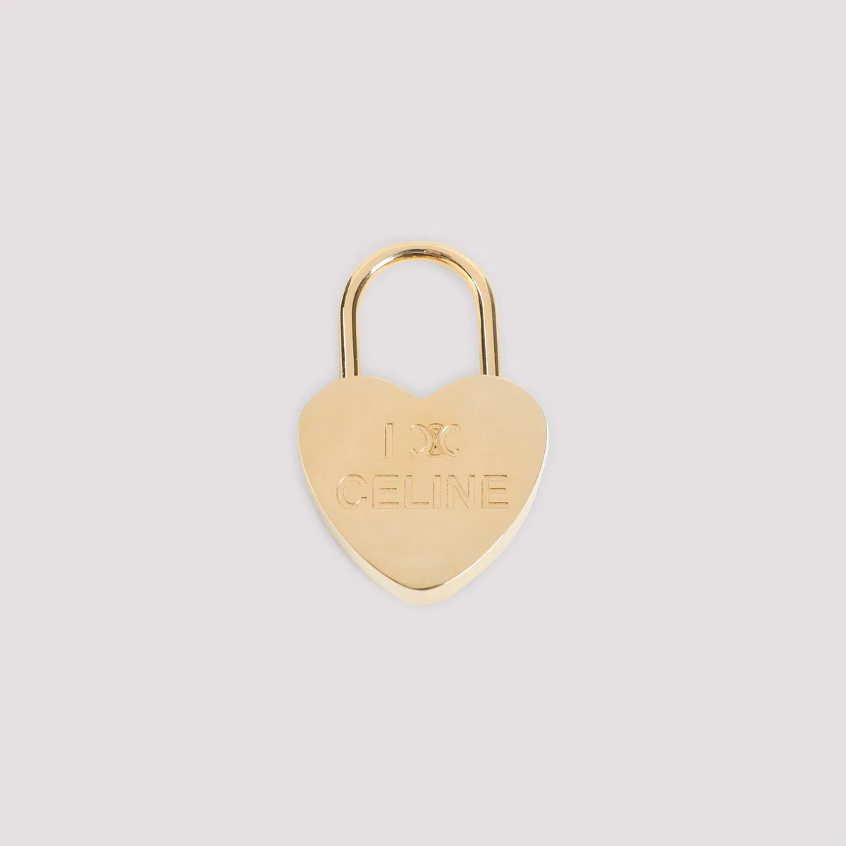 Gold Brass I Love Celine Padlock