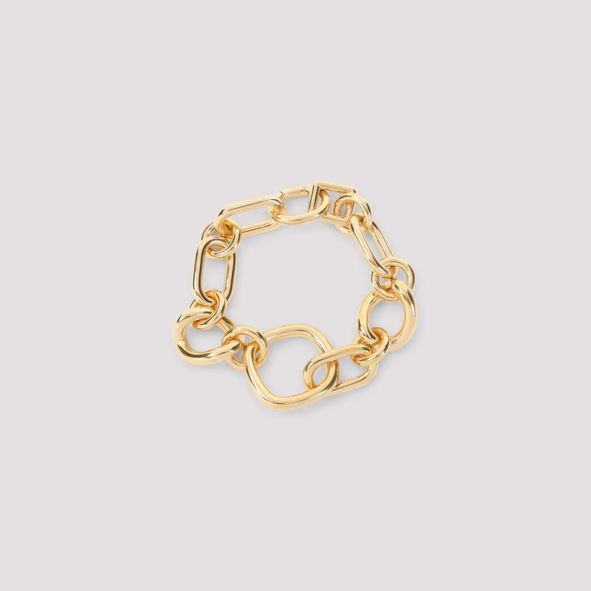 Celine Gold Brass Modern Thin Gourmette Bracelet