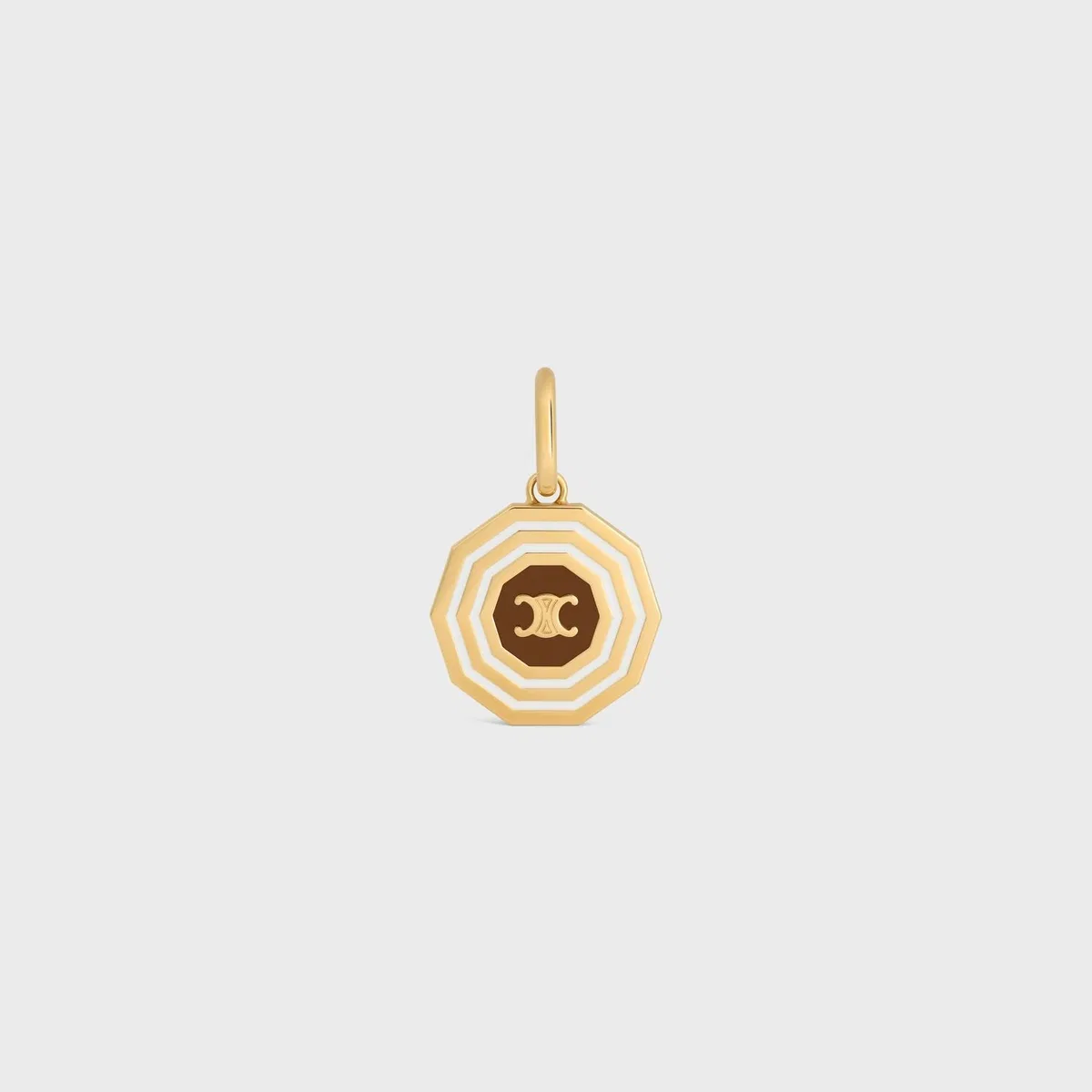 Golden Octagonal Pendant With Decoration