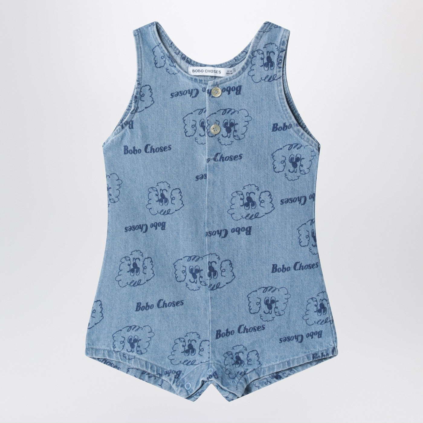 Pickles The Dog Blue Denim Romper