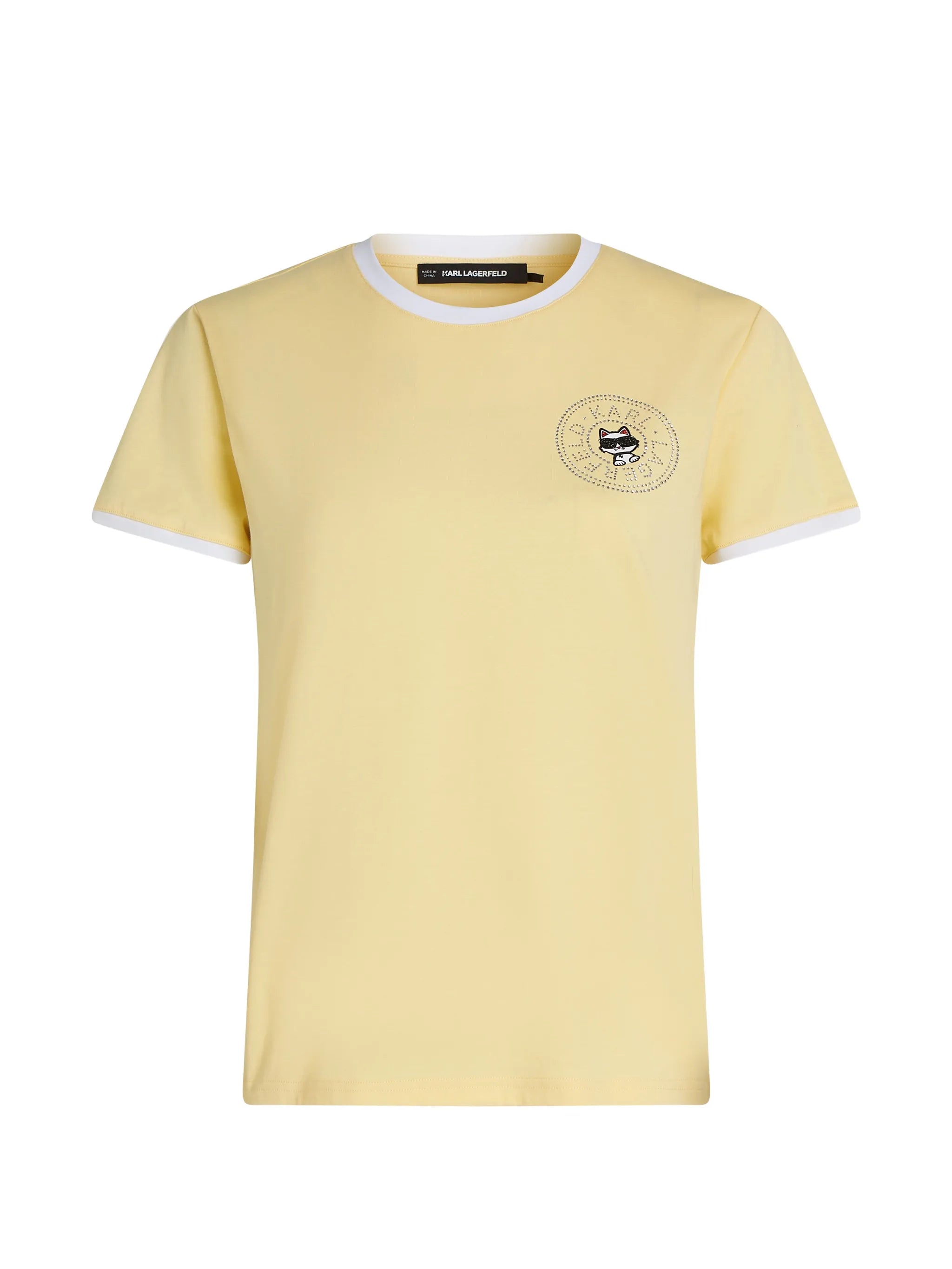 Yellow Short Shirt With White Trim Choup