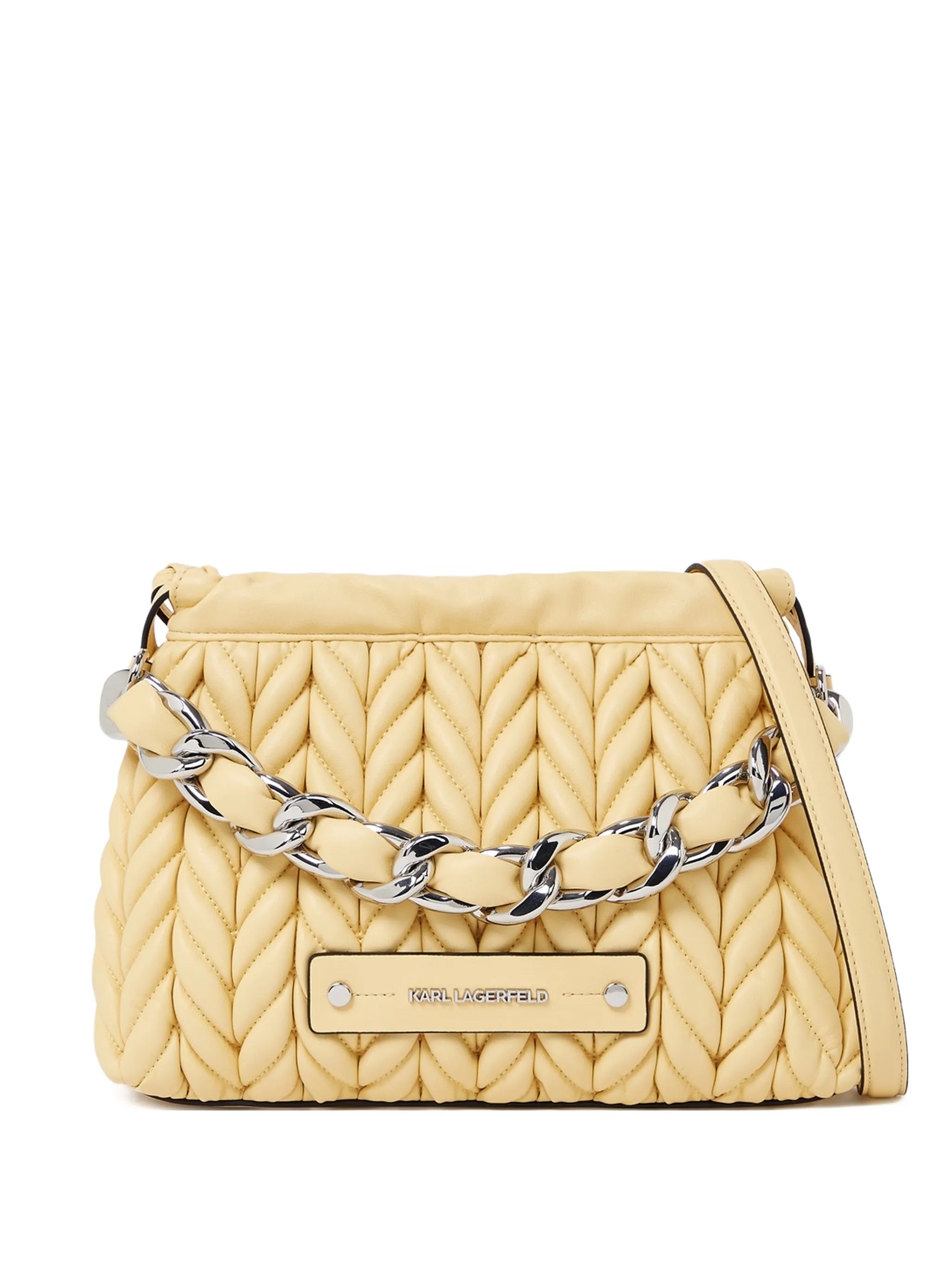 Wave S Yellow Puffer Bag Cad Silver