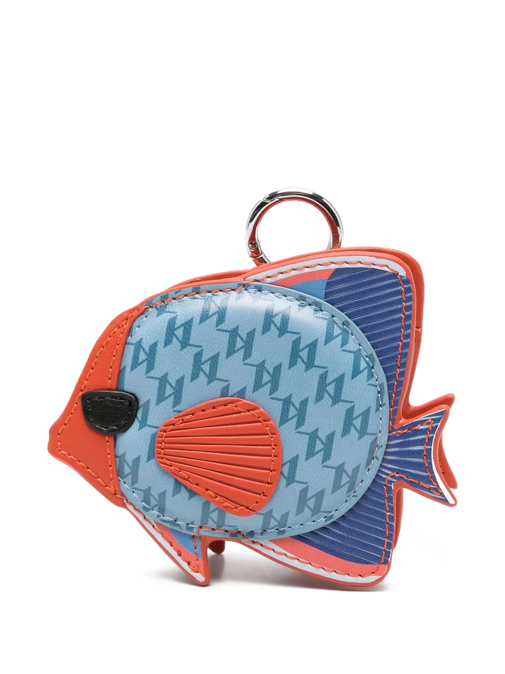 Blue Orange Fish Keychain Coin Purse