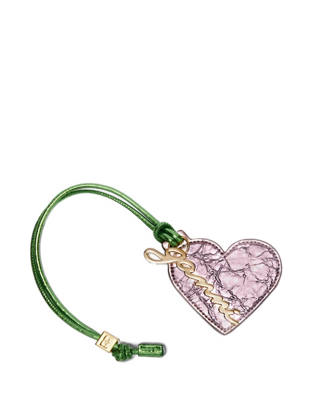 Gold Green Heart Mirror Pendant