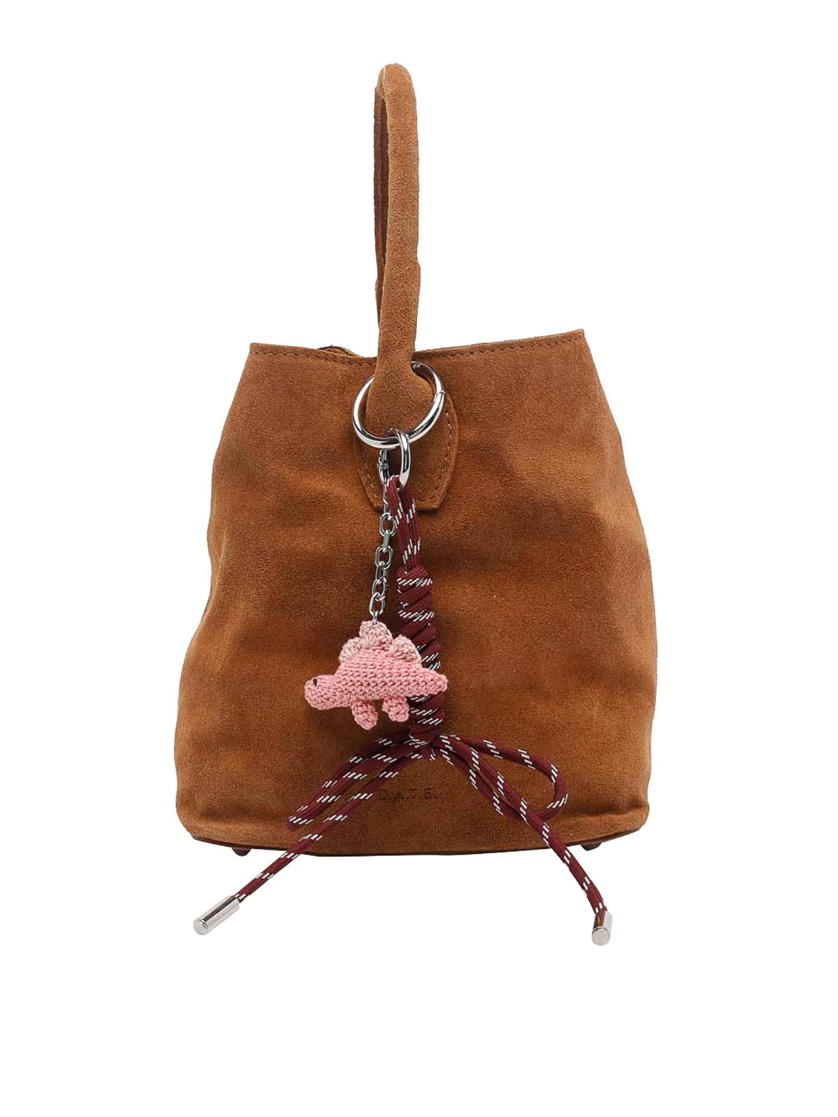 Brown Suede Paniere Handbag